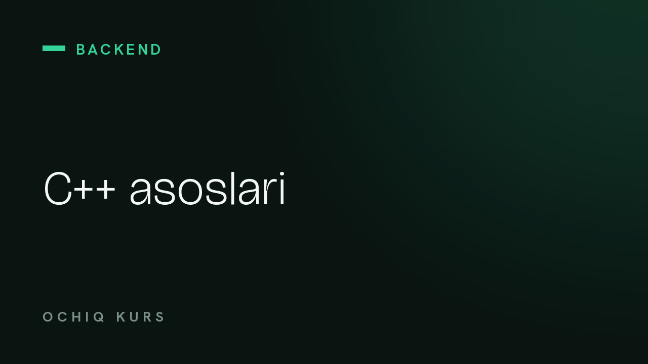 C++ asoslari