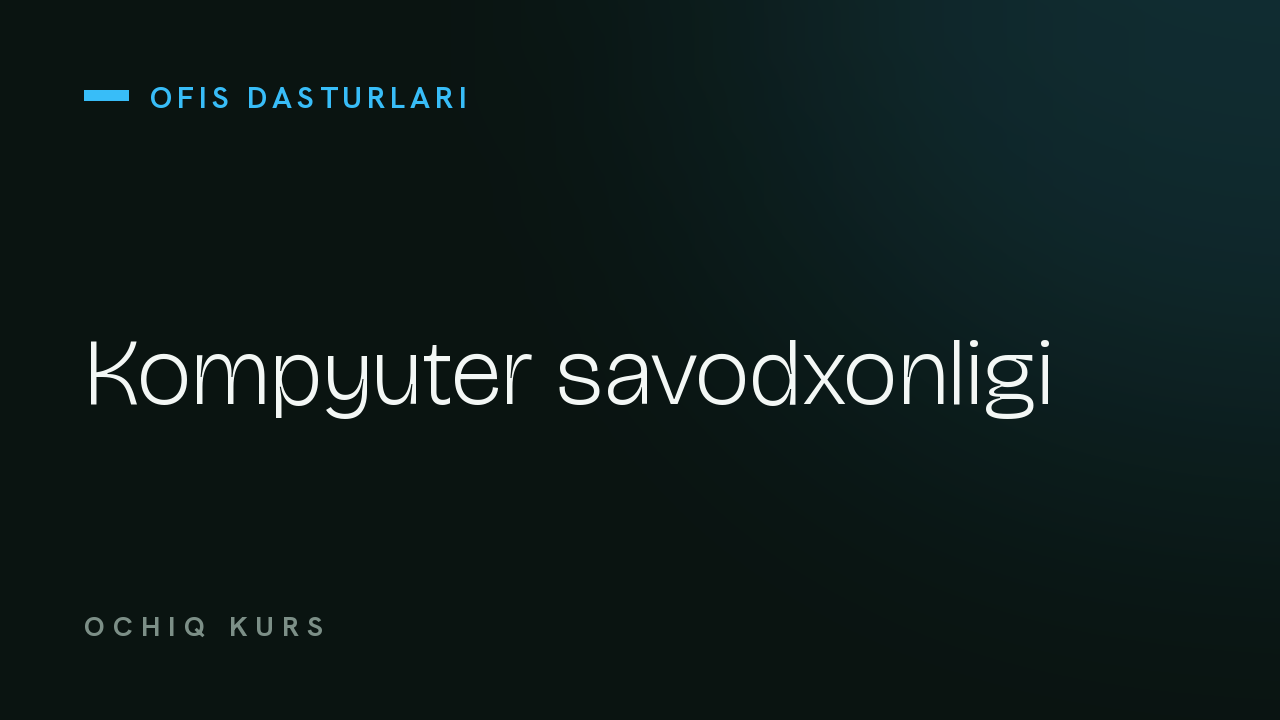 Kompyuter savodxonligi