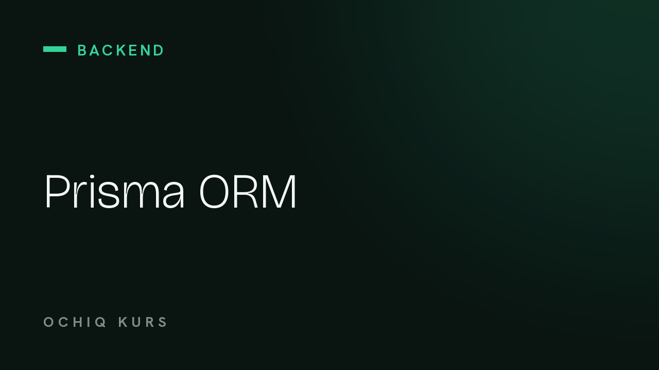 Prisma ORM