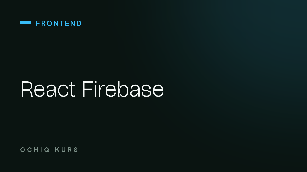 React Firebase
