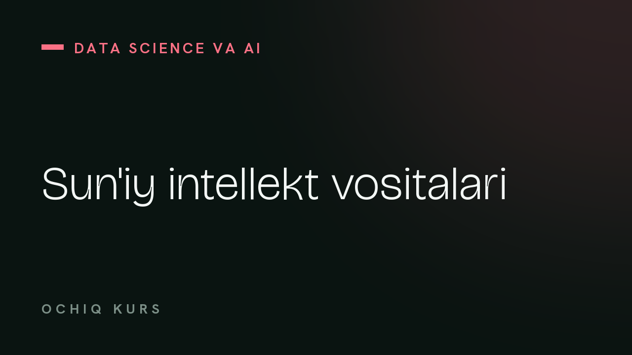 Sun'iy intellekt vositalari